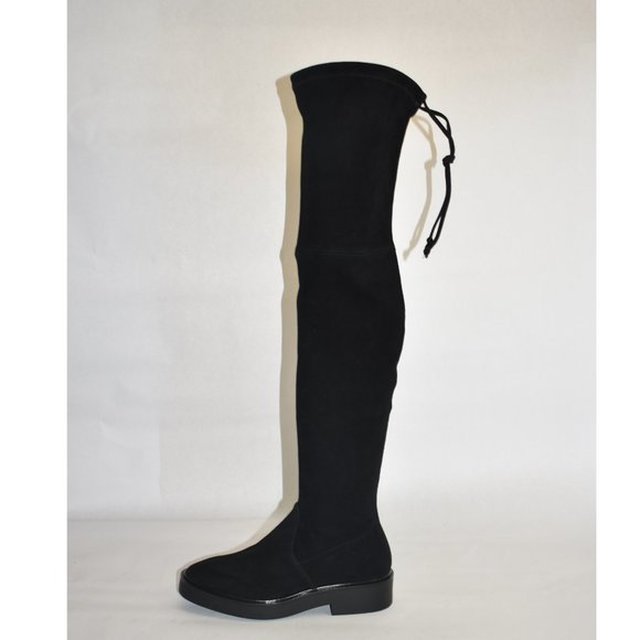 Stuart Weitzman Mara Over the Knee Platform Boot Black Suede Size 12 B - Picture 5 of 10